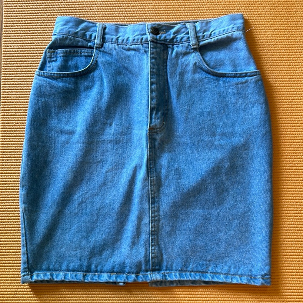 Vintage denim skirt.